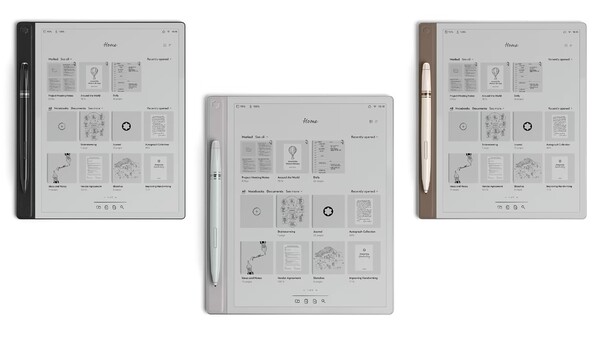 La Montblanc Digital Paper è disponibile in tre colori con stilo abbinati.