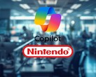 Office con i loghi di Microsoft Copilot e Nintendo