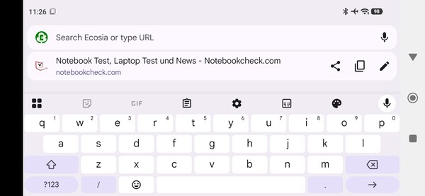 Paesaggio della tastiera