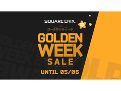 Un'immagine promozionale della Golden Week Sale 2025 di Square Enix con la scritta Golden Week in grassetto e le date dell'evento in basso. (Fonte immagine: Square Enix)