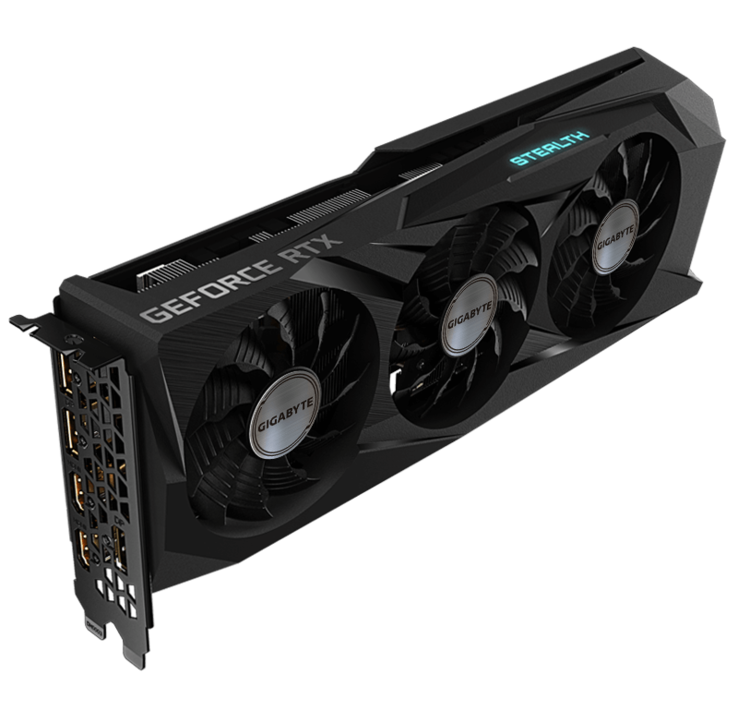 ...e una scheda RTX 3070 GAMING OC STEALTH di default. (Fonte: Gigabyte)