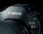 Un primo piano della Canon EOS R1. 
