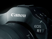 Un primo piano della Canon EOS R1. 