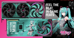 Asus RTX 5080 ROG Astral Hatsune Miku Edition: Canterà la canzone del coil whine? (Fonte immagine: Videocardz.com)