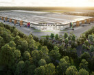 Gigafactory Tesla vicino a Berlino - rendering (Fonte: Tesla)