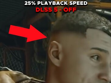 Lo stesso personaggio di Starfield con la texture dei capelli nel filmato originale di DLSS.