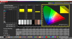 CalMAN ColorChecker (profilo: Nativo, spazio colore di destinazione: P3)