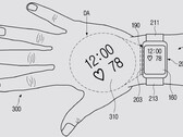 Il nuovo concetto di orologio-proiettore. (Fonte: Samsung via USPTO)