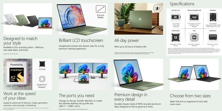 Il Surface Laptop 8 da 13,8 pollici.