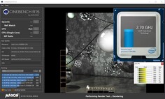 Informazioni CPU durante il benchmark Cinebench R15 Multi 64Bit