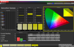 Saturazione CalMAN (profilo: predefinito)