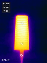 Accumulo di calore durante il test di stress (lato superiore)