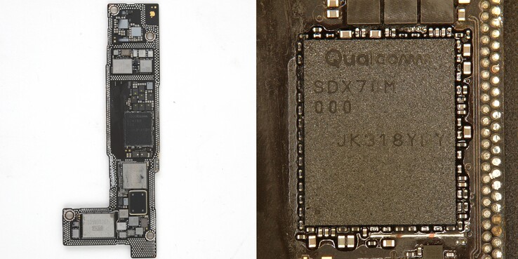 iFixit isola il modem X70 dell'iPhone 15. (Fonte: Shahram Mokhtari via Twitter/X)