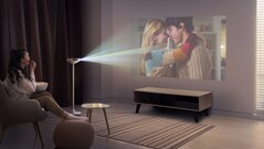 LG PF600U combina altoparlanti, una lampada d'atmosfera e un proiettore con risoluzione FHD in un unico dispositivo. (Fonte: LG) 