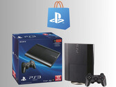 Il logo del PlayStation Store viene mostrato sopra la console PS3 (Fonte: PlayStation Blog con modifiche)