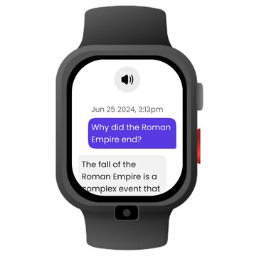 Pinwheel Watch utilizza il chatbot AI PinwheelGPT, sicuro per i bambini, per rispondere alle domande sul mondo, che può essere monitorato a distanza dai genitori. (Fonte: Pinwheel)