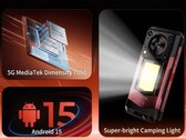 Specifiche di Oukitel WP56: Processore Dimenty 7050, Android 15 e una luce da campeggio (Fonte immagine: Oukitel; ritagliato)