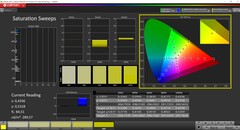 Saturazione CalMAN calibrata (spazio colore target P3)