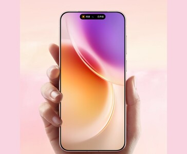 Vista frontale dello smartphone Vivo X300 con cornici sottili e display vivido a gradiente tenuto in mano (Fonte: Vivo)