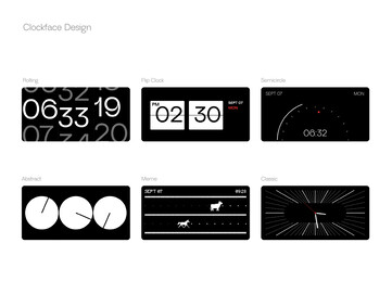 Ci sono diversi quadranti dell'orologio tra cui scegliere.
