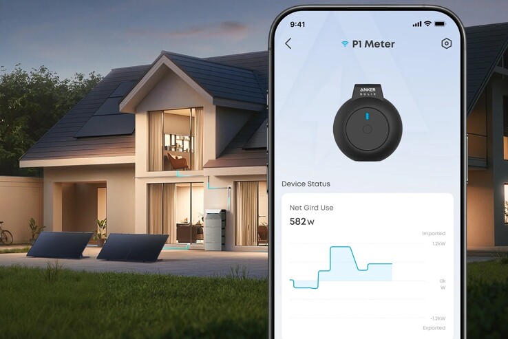 Il misuratore Anker Solix P1 consente di monitorare il consumo di energia nell'app del marchio (nella foto). (Fonte: Anker)