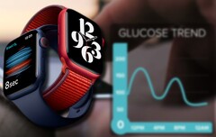 Un futuro dispositivo Apple Watch potrebbe utilizzare il monitor della glicemia di Rockley e numerosi altri tracker relativi alla salute. (Fonte immagine: Apple (Serie 6)/Rockley - modificato)