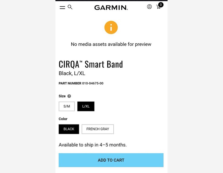 La smart band Garmin CIRQA trapelata