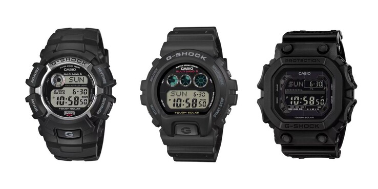 Da sinistra a destra: gli orologi Casio G-Shock GW2310U-1, GW6900U-1 e GX56UBB-1