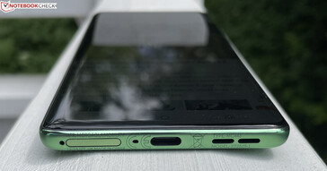 In basso: Slot SIM/microSD, microfono, USB-C 2.0, altoparlante