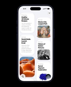 L'app Siri mostra le conversazioni precedenti.