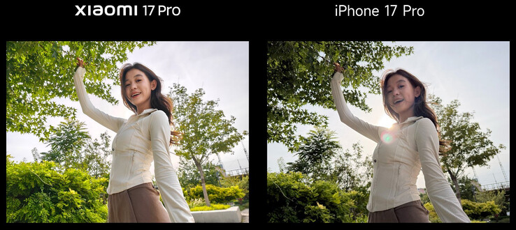 Confronto tra le prime fotocamere di Xiaomi 17 Pro e iPhone 17 Pro (Fonte: Lu Weibing)