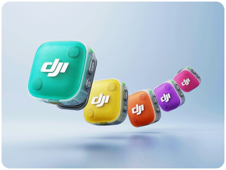 Le coloratissime coperture magnetiche DJI Mic Mini 2.