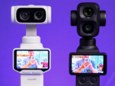Insta360 Luna Ultra accanto al DJI Osmo Pocket 4P.