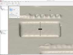 Misurazione della profondità di 4 mm sul banco Scanbench in QuickSurface