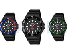 Da sinistra a destra, nella foto: Casio MRW-240H-1E1JF, MRW-240H-1E2JF e MRW-240H-1E3JF. 