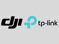 I loghi DJI e TP-Link nella foto