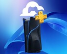 Mockup della console PS6 con il logo del gioco cloud PlayStation