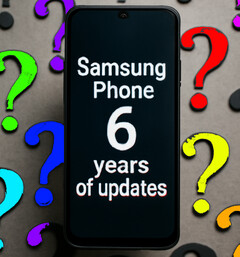 Samsung promette aggiornamenti a lungo termine per i suoi smartphone economici. Ma l'azienda ha anche una grossa lacuna in vista. (Immagine creata con ChatGPT)