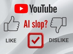 Viene mostrato il banner per la valutazione di YouTube AI slop