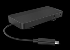 L'USB-C Dual Display Travel Dock può ricaricare un computer portatile fino a 100 W con un alimentatore compatibile. (Fonte: Lenovo)