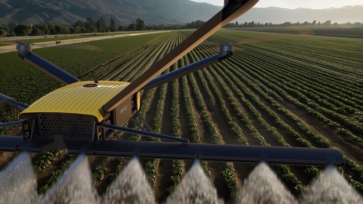 Il drone potrebbe essere adatto all'irrorazione di pesticidi (Fonte: SiFly)