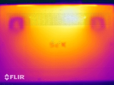 Temperature superficiali della prova di stress (in basso)