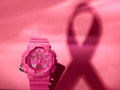 Casio e la Breast Cancer Research Foundation collaborano con l&#039;orologio G-Shock modello Pink Ribbon GMAS145PK-4A. (Fonte: Casio)