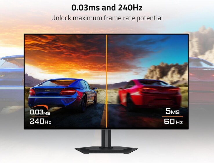 Il monitor da gioco Gigabyte GO27Q24G WOLED ha una frequenza di aggiornamento di 240 Hz