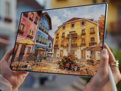 Il MatePad Pro Max ha un display OLED non tandem da 13,2 pollici. Nella foto: un'immagine promozionale che mostra lo schermo del tablet.