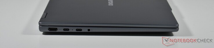 sinistra: HDMI, 2x USB-C 3.1 Gen 2 (Modalità DP Alt, Power Delivery), audio da 3,5 mm