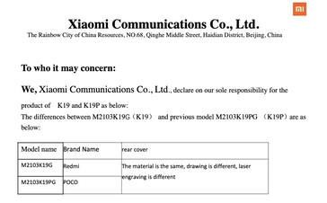 Xiaomi deposita una dichiarazione di differenze tra il Note 10 5G e il nuovo telefono POCO. (Fonte: FCC via MySmartPrice)