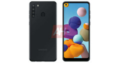 Un&#039;ipotesi di design di Galaxy A21s (Image source: 91mobiles)