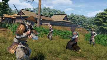 Un'immagine che raffigura una battaglia durante il periodo Sengoku.
