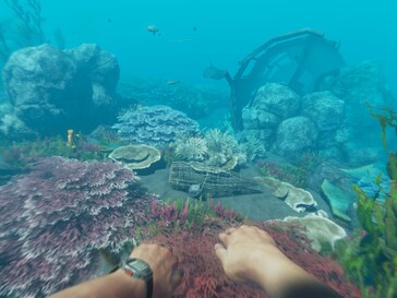 I giocatori possono anche esplorare il mondo sottomarino in Stranded Deep.